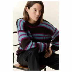 Pull Moove Rayé Super Kid Mohair | Marron