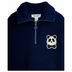 Pull Panda Coton Bio | Bleu