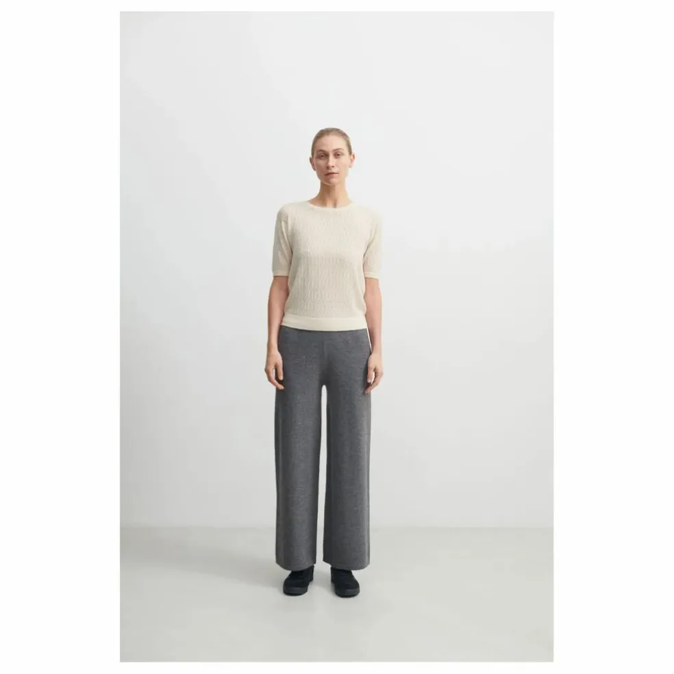 Pull Pointelle Maille Fine Laine Mérinos - Collection Femme | Ecru