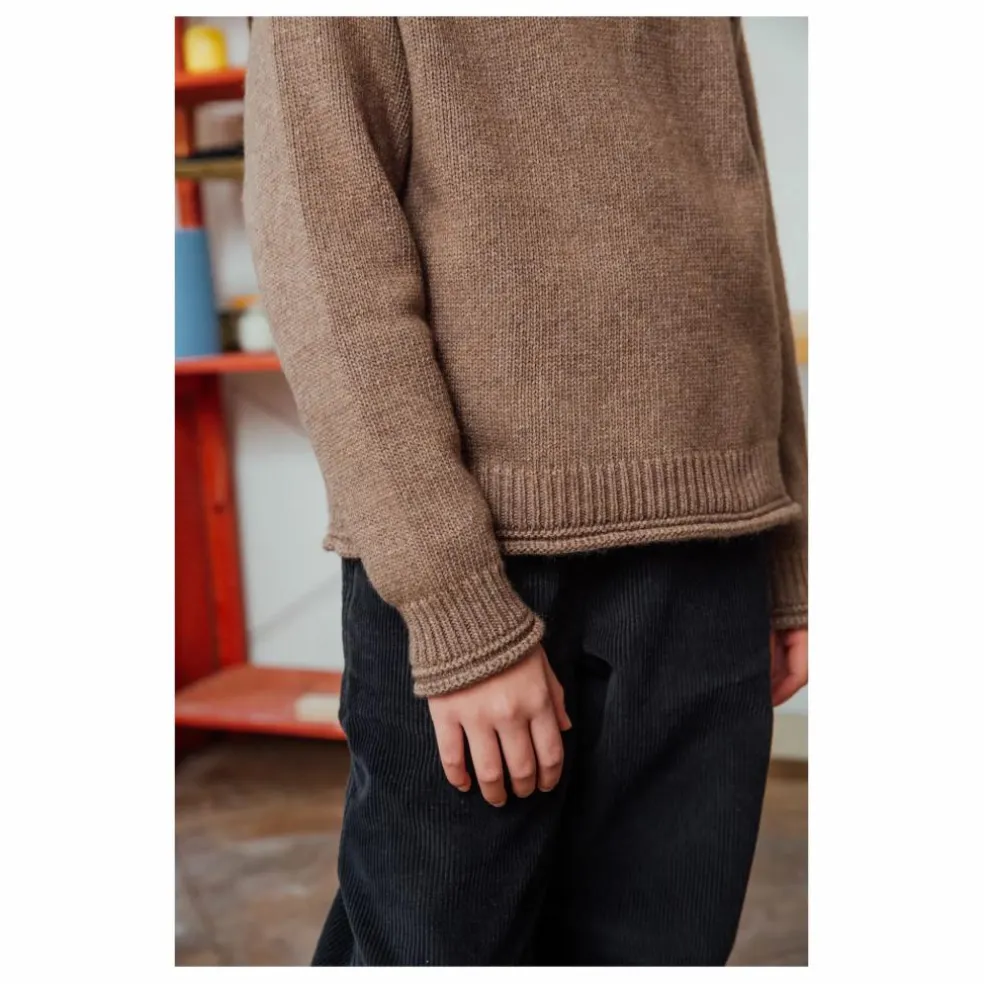 Pull Raglan Laine | Marron