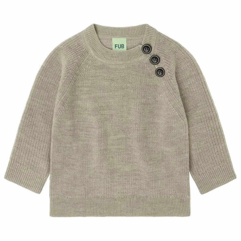 Pull Raglan Laine de Mérinos | Beige chiné