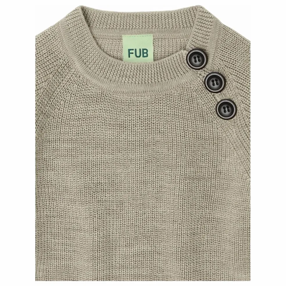Pull Raglan Laine de Mérinos | Beige chiné
