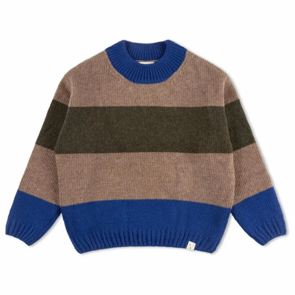 Pull Rayé Laine | Bleu