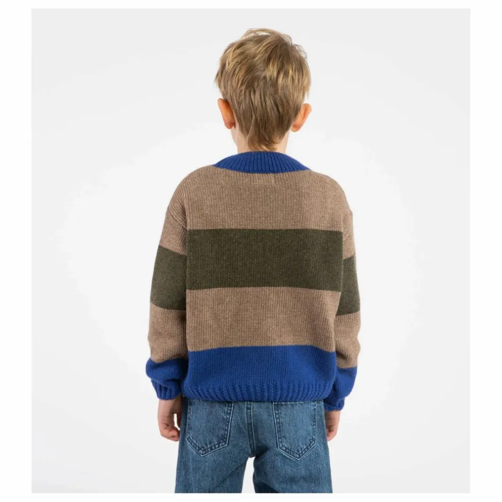 Pull Rayé Laine | Bleu