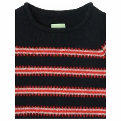 Pull Rayé Laine d'Agneau | Bleu marine