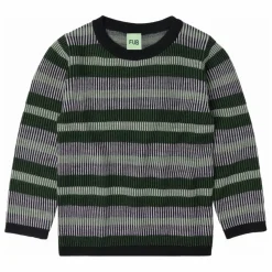 Pull Rayé Maille Fine Laine de Mérinos | Bleu marine