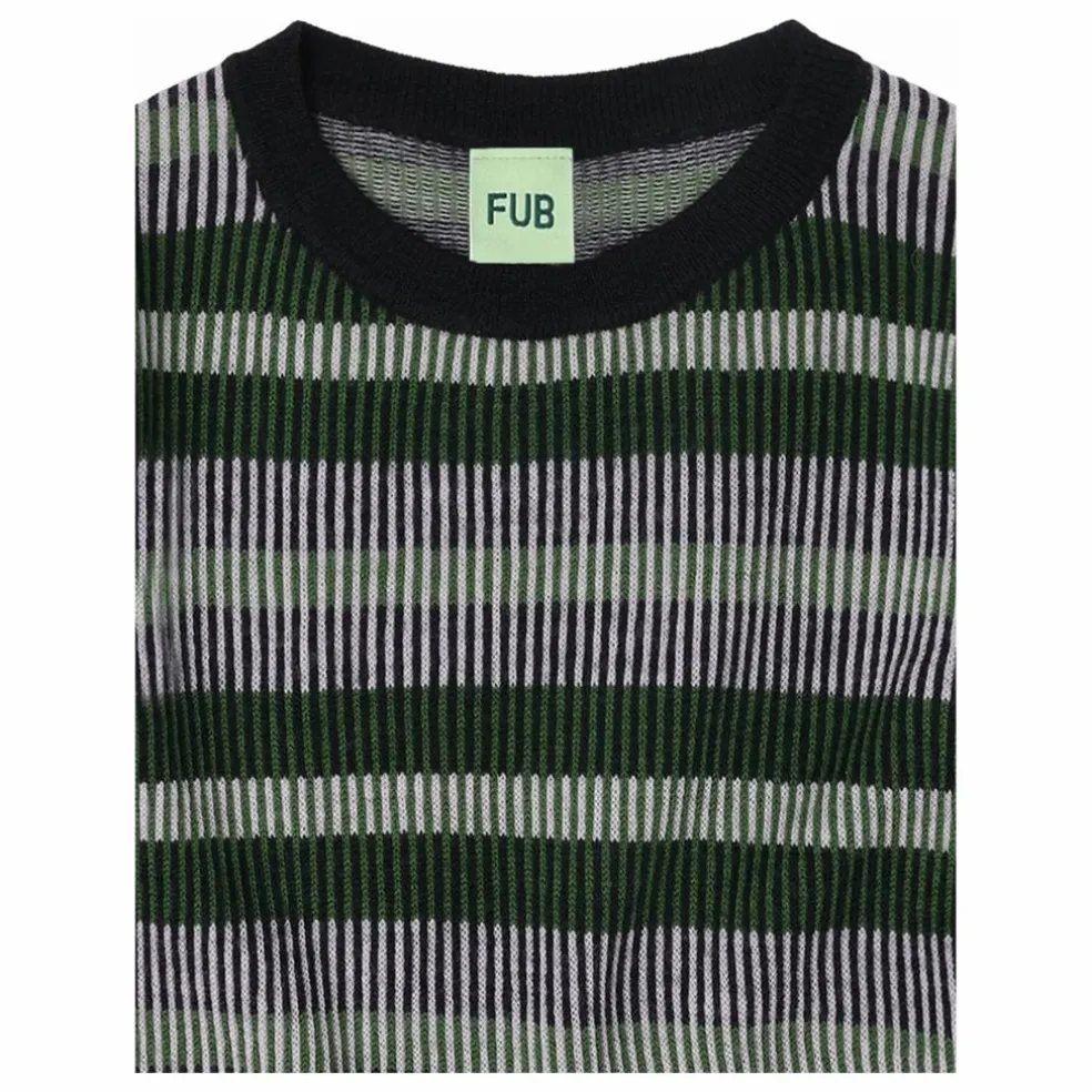 Pull Rayé Maille Fine Laine de Mérinos | Bleu marine