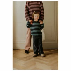 Pull Rayures Coton Bio | Bleu gris