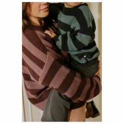 Pull Rayures Coton Bio | Bleu gris