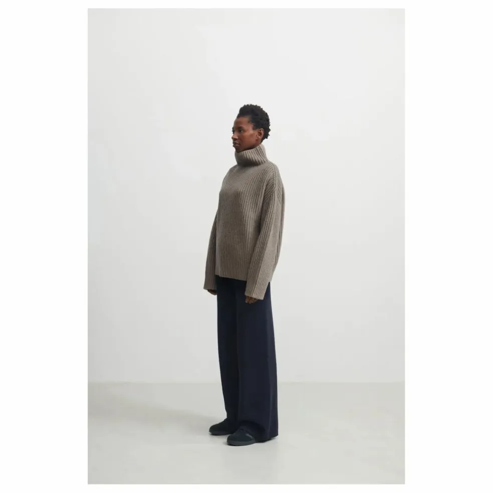 Pull Rib Laine d'Agneau - Collection Femme | Beige