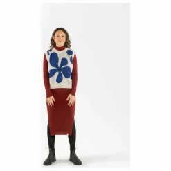 Pull Sans Manches Fleurs Laine | Gris