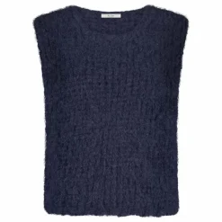 Pull Sans Manches James Spencer Mohair | Bleu nuit