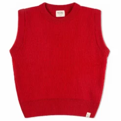 Pull Sans Manches Laine | Rouge