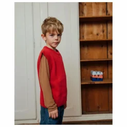 Pull Sans Manches Laine | Rouge