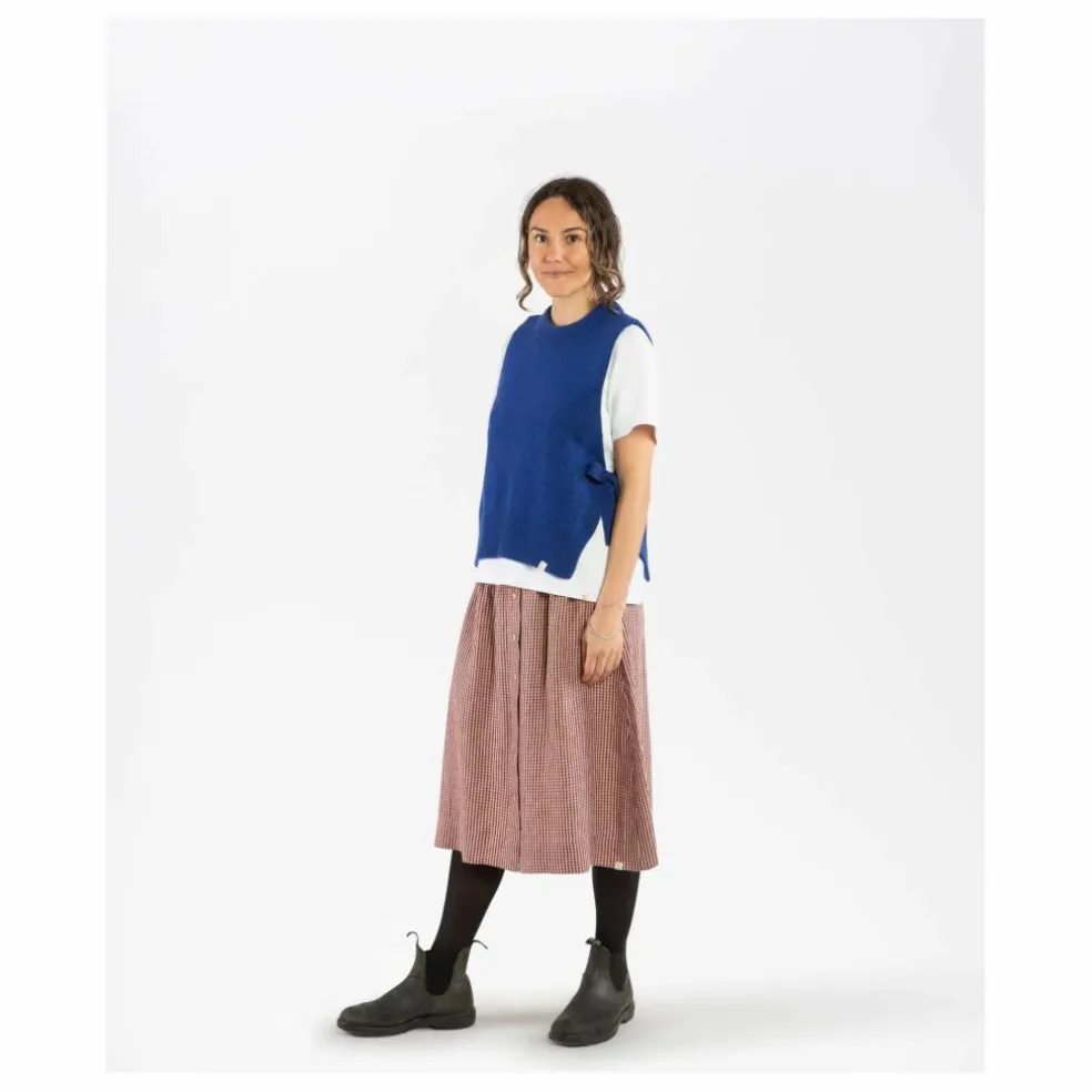 Pull Sans Manches Laine | Bleu