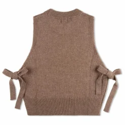 Pull Sans Manches Laine | Taupe