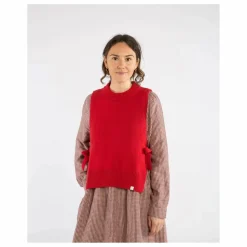 Pull Sans Manches Laine | Rouge
