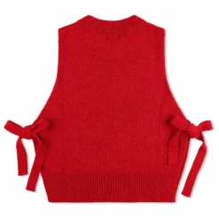 Pull Sans Manches Laine | Rouge