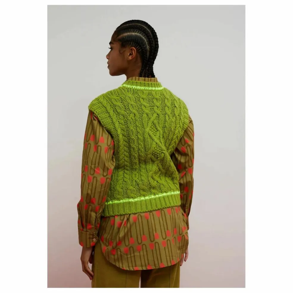 Pull Sans Manches Nest | Vert pistache