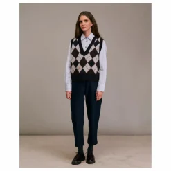 Pull Sans Manches Pasco Alpaga | Ecru