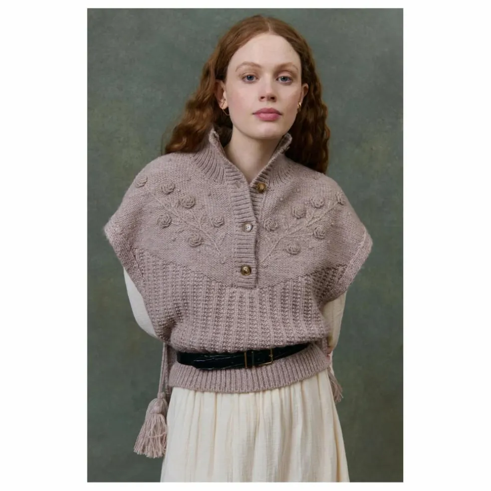 Pull Sans Manches Song - Collection Femme | Beige