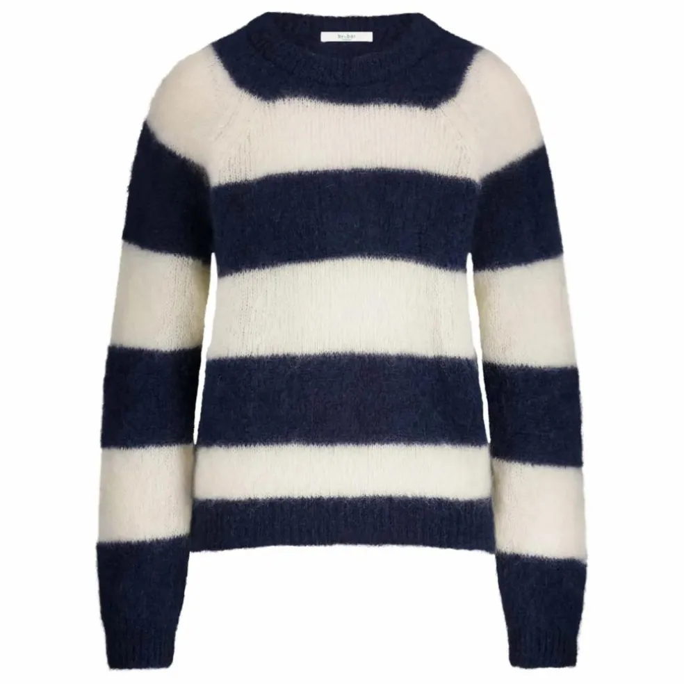 Pull Sian Rayé Mohair | Bleu marine