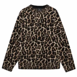 Pull Sydney Léopard Laine et Alpaga | Marron