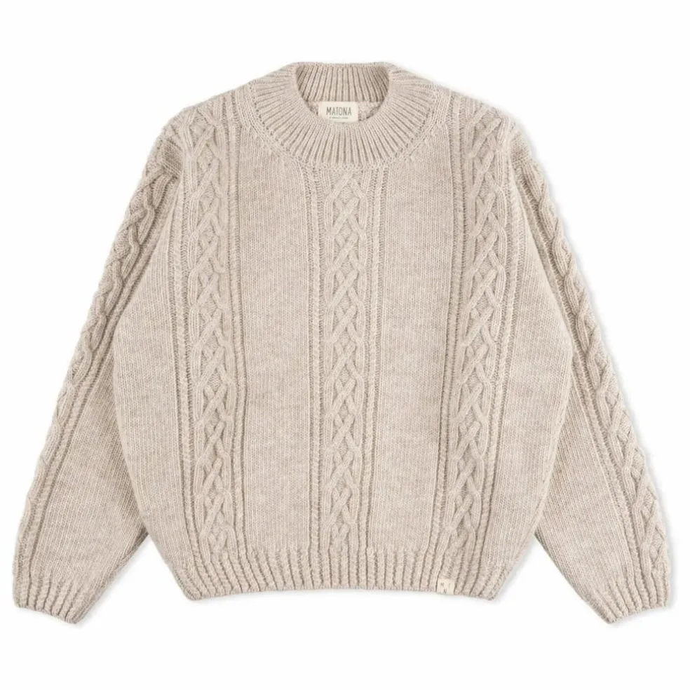 Pull Torsadé Laine | Grège