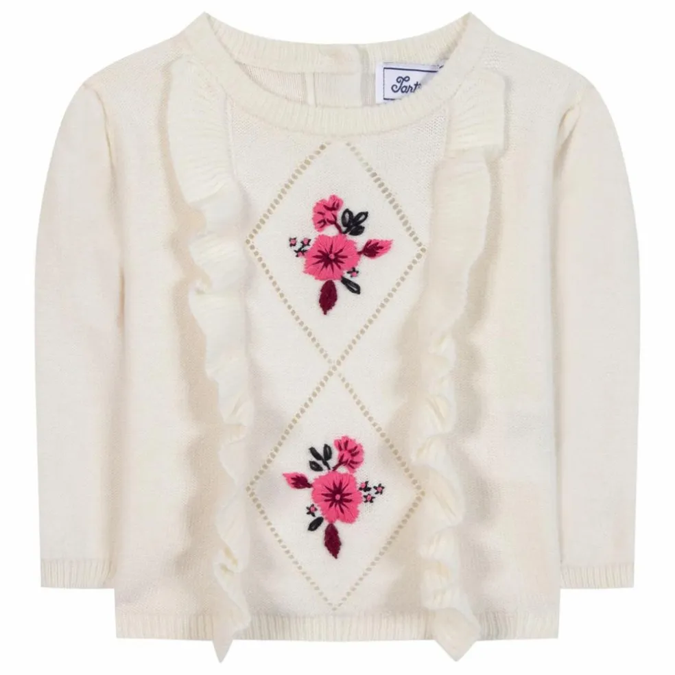 Pull Vollants Laine | Nacre