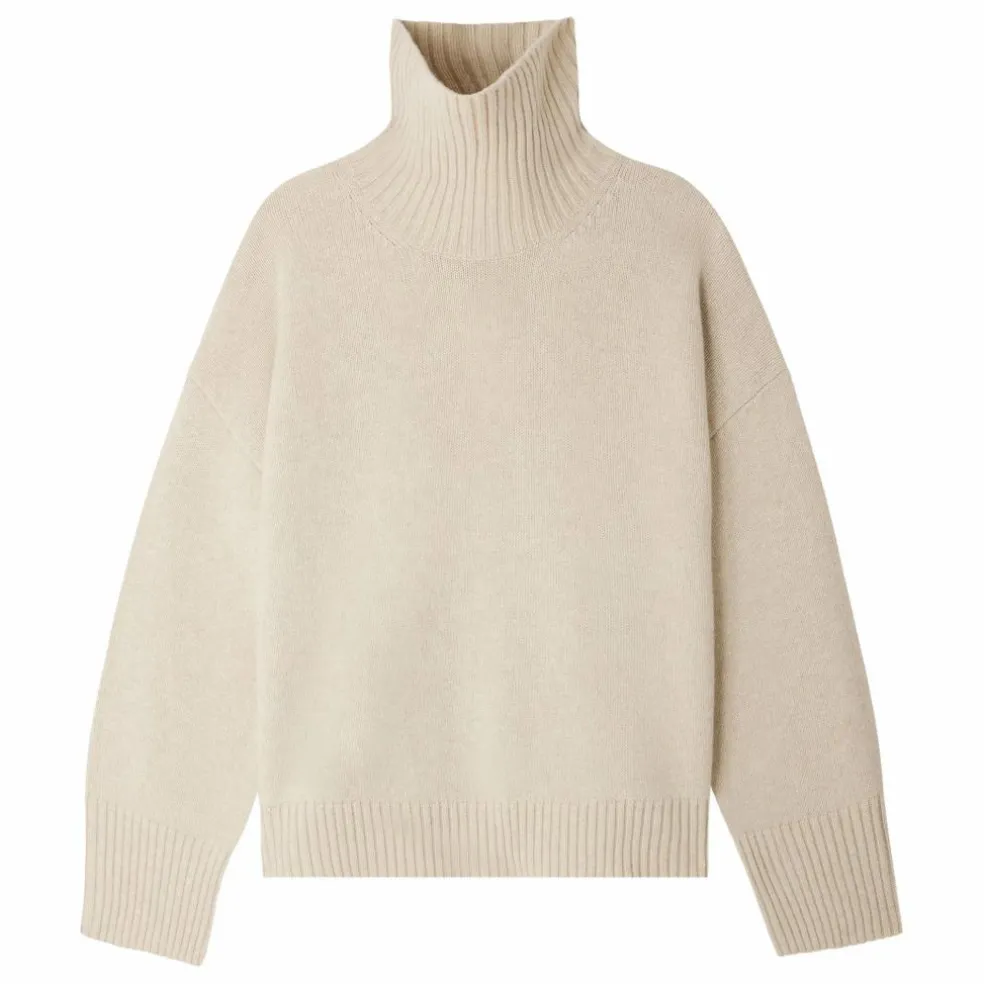 Pull William Laine Mérinos | Ecru chiné