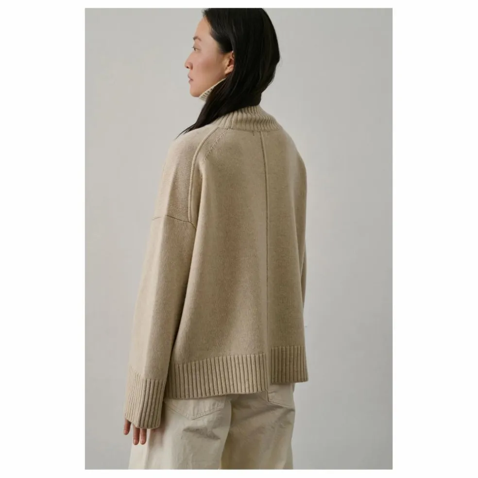 Pull William Laine Mérinos | Ecru chiné