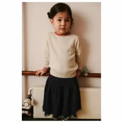 Pull Zigzag Maille Fine Laine de Mérinos | Ecru