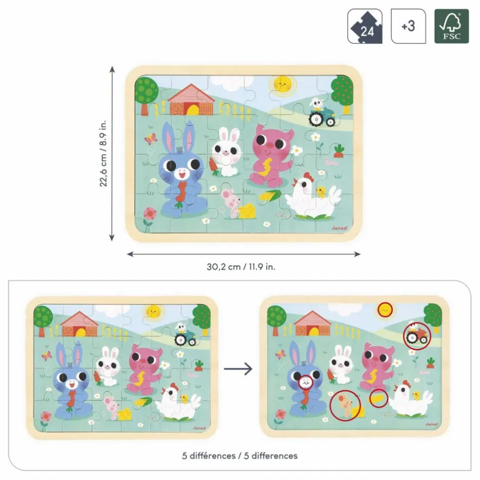 Puzzle à la ferme - 24 pièces
