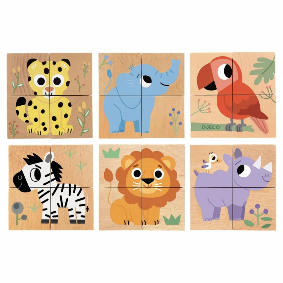 Puzzle cubes en bois Wild & Co