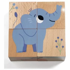 Puzzle cubes en bois Wild & Co