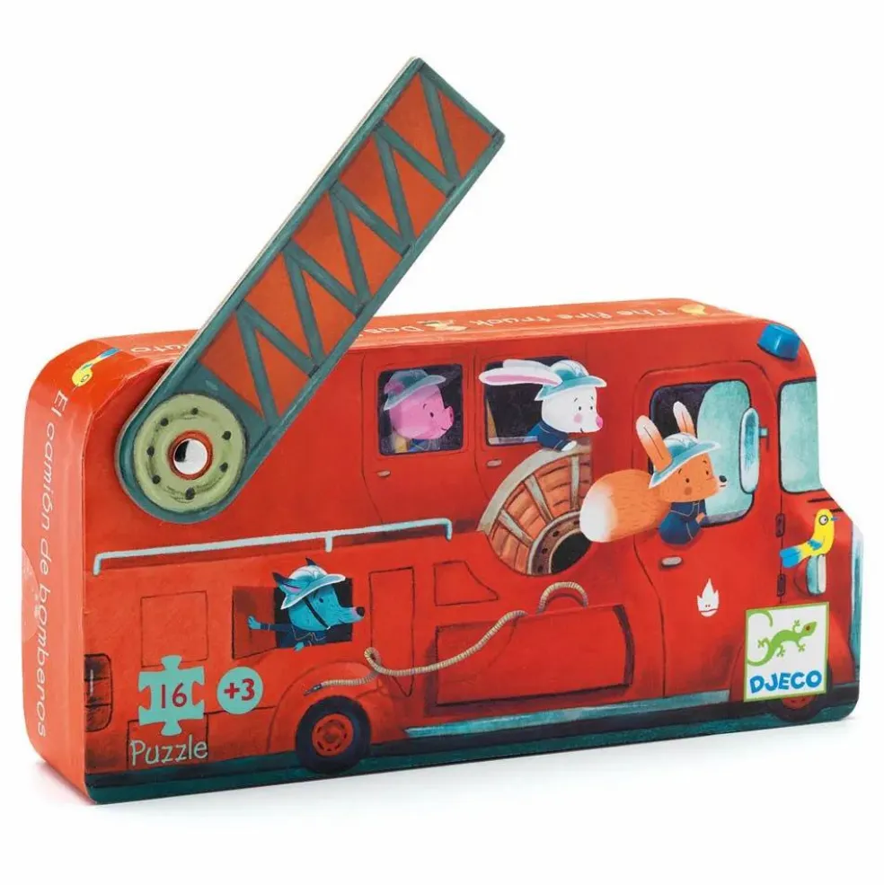 Puzzle Le camion de pompier - 16 pièces