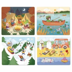 Puzzles évolutifs Les vacances - Set de 4