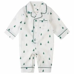 Pyjama 1 Pièce Sapins Popeline Fibres Recyclées | Blanc