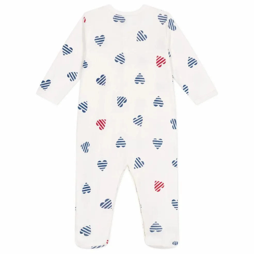 Pyjama à Pieds Bertho Coton Bio | Ecru
