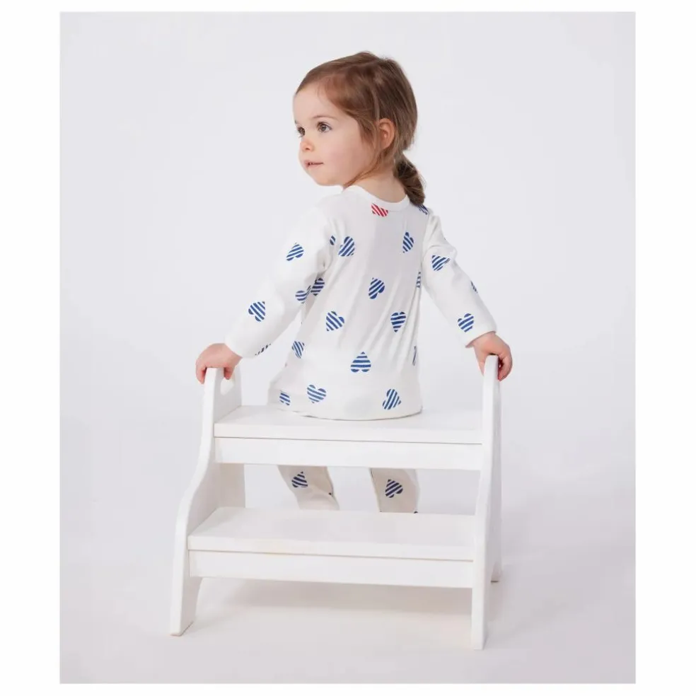 Pyjama à Pieds Bertho Coton Bio | Ecru
