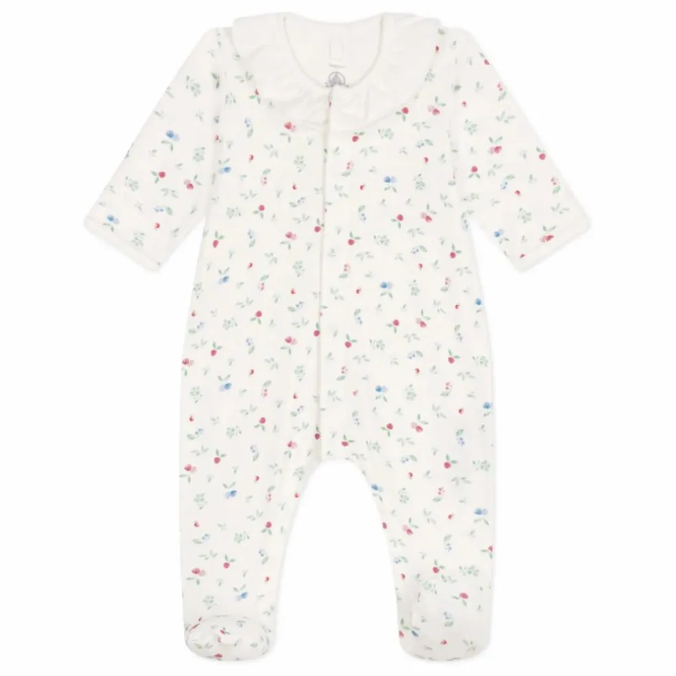 Pyjama à Pieds Bolette Coton Bio | Blanc