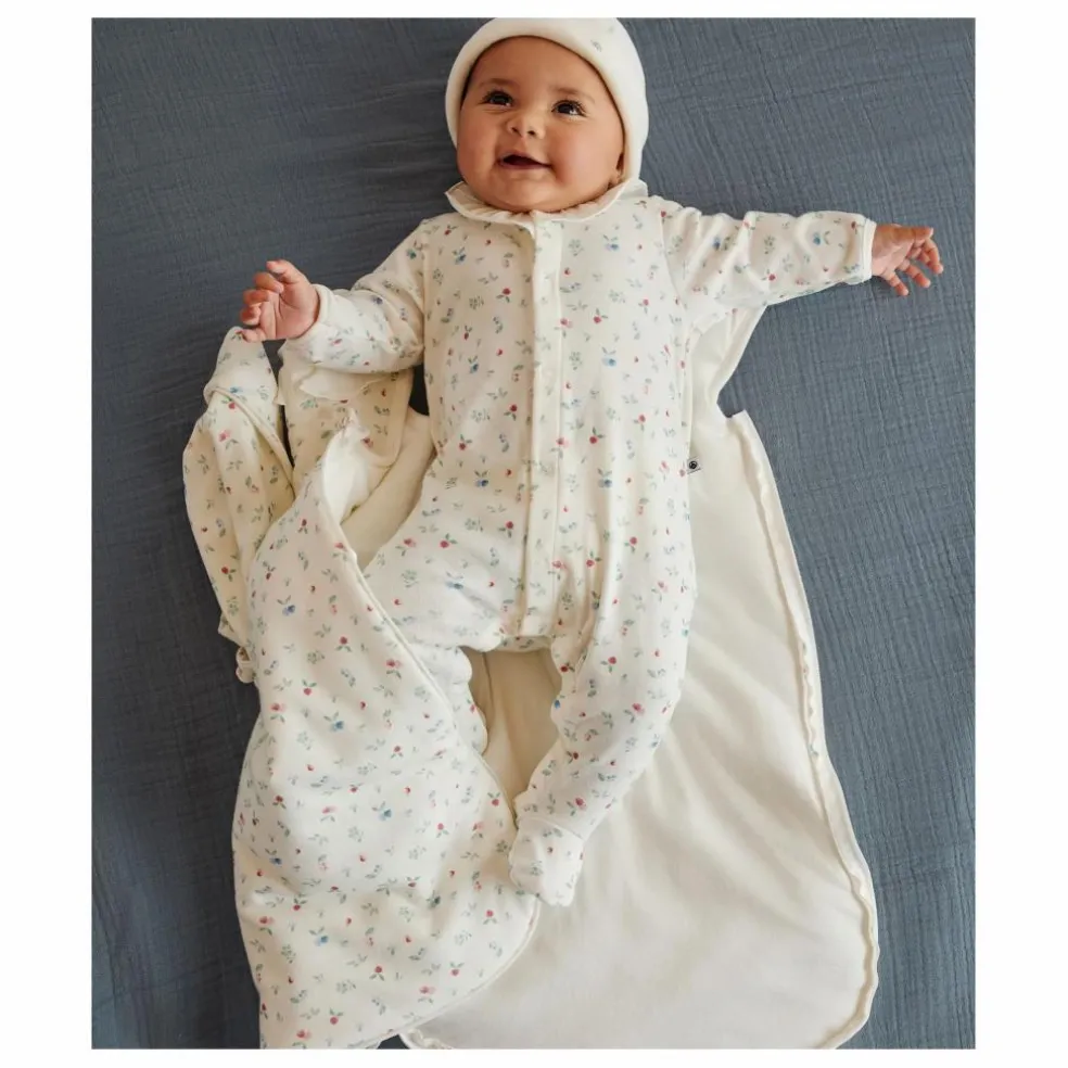Pyjama à Pieds Bolette Coton Bio | Blanc