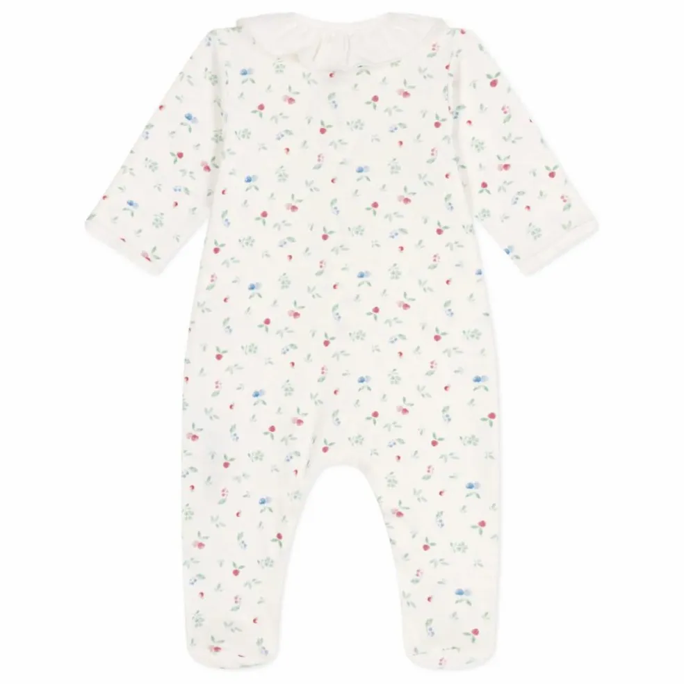 Pyjama à Pieds Bolette Coton Bio | Blanc