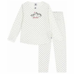 Pyjama à Pois Zèbres Coton Bio | Blanc