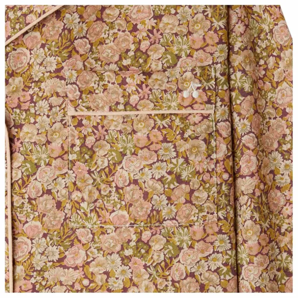 Pyjama avec Pochette Dormeur Liberty Coton Bio | Mauve