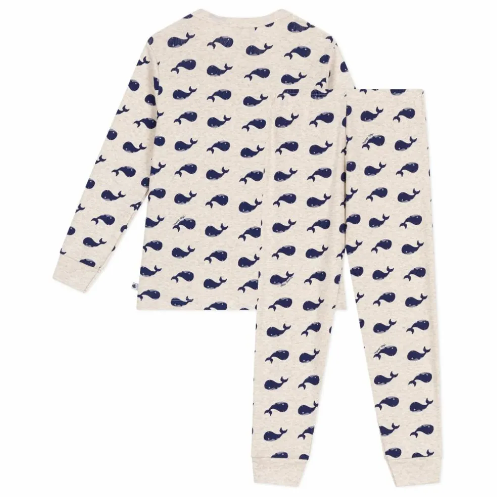 Pyjama Bordeaux Coton Bio | Beige