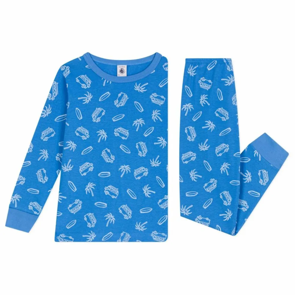 Pyjama Brighton Coton Bio | Bleu