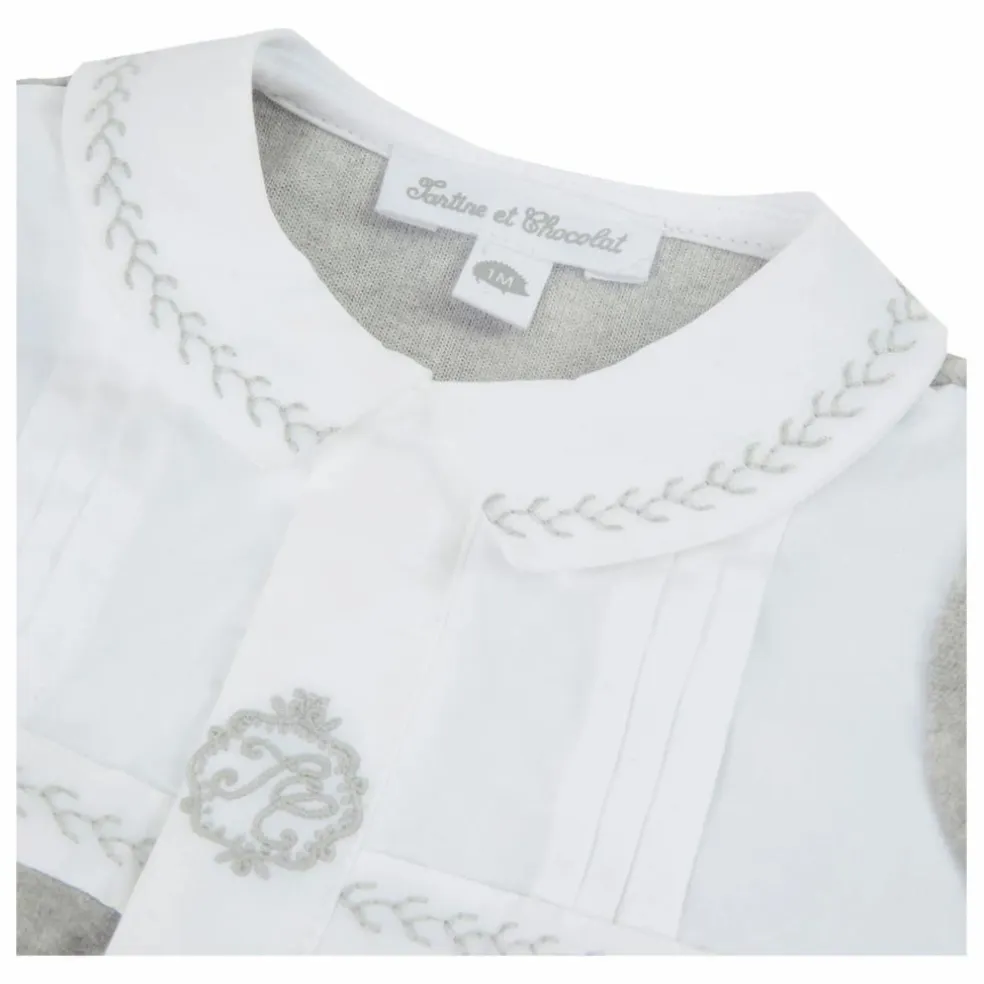 Pyjama Brodé | Gris