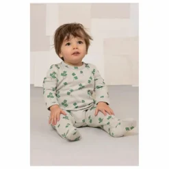 Pyjama Chubby Trèfles Coton Bio | Gris
