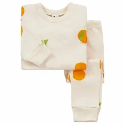 Pyjama Clémentines Coton Bio | Ecru